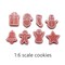 Mini Gingerbread Cookies, 1:6 Scale Dollhouse Miniature Christmas Food, Set of 8, Adorabilities